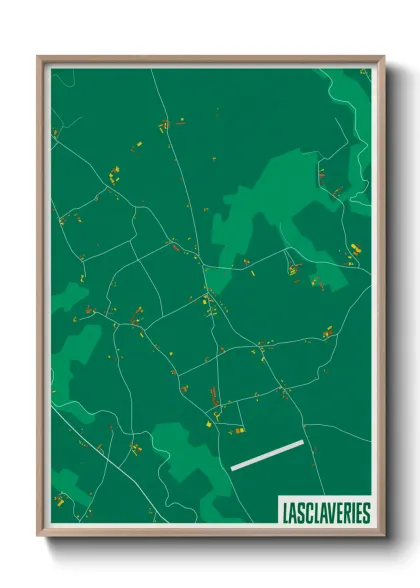 Une affiche de carte sur Lasclaveries