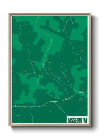 Une affiche de carte sur Lasseubetat
