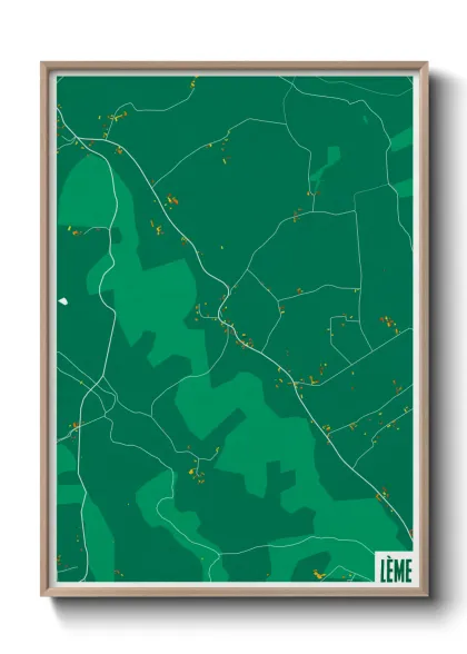 Une affiche de carte sur Lème