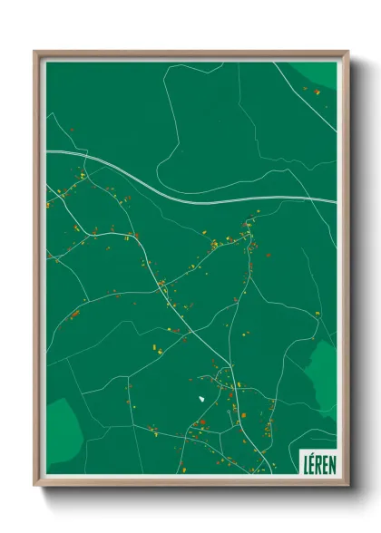 Une affiche de carte sur Léren