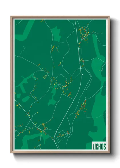 Une affiche de carte sur Lichos