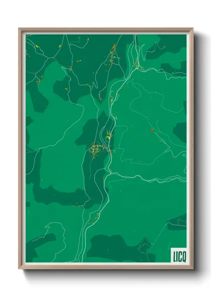 Une affiche de carte sur Licq
