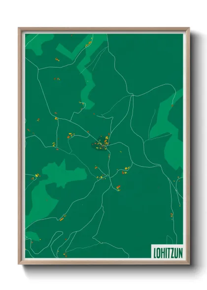 Une affiche de carte sur Lohitzun