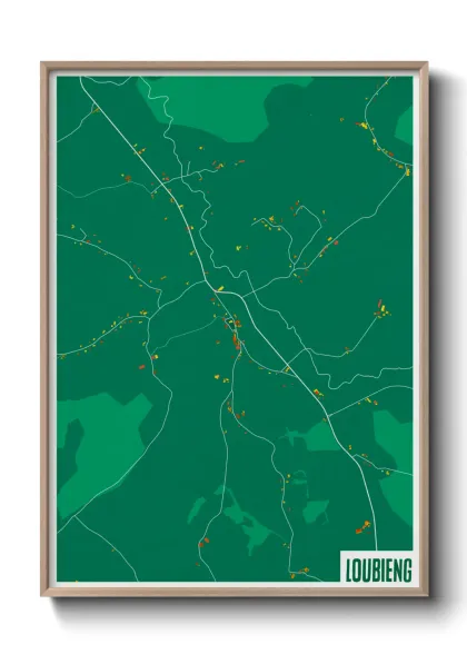 Une affiche de carte sur Loubieng