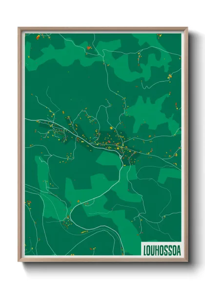 Une affiche de carte sur Louhossoa