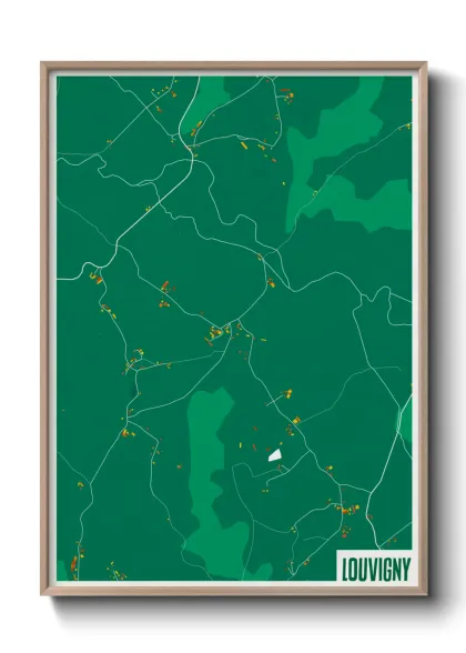 Une affiche de carte sur Louvigny