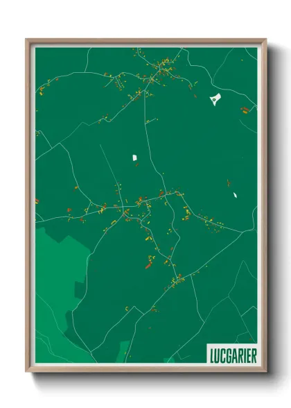 Une affiche de carte sur Lucgarier