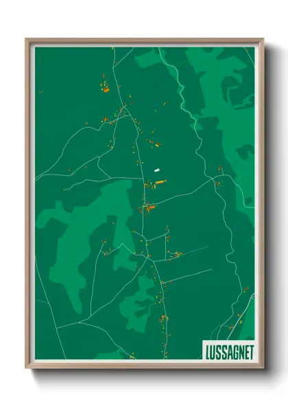 Une affiche de carte sur Lussagnet