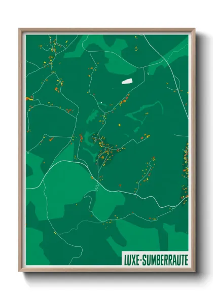 Une affiche de carte sur Luxe-Sumberraute