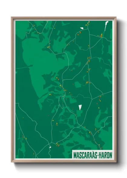 Une affiche de carte sur Mascaraàs-Haron