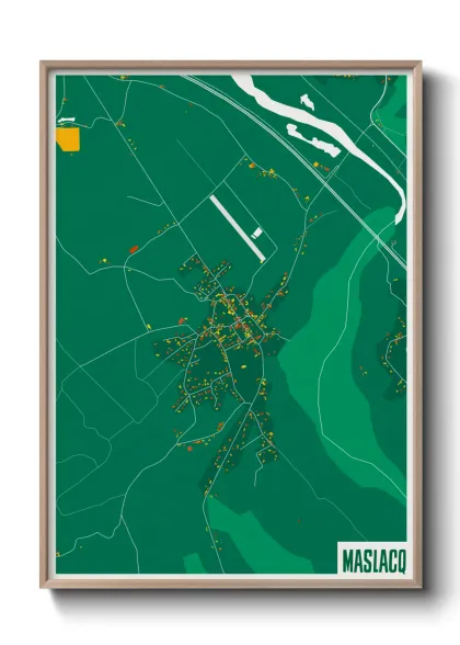Une affiche de carte sur Maslacq