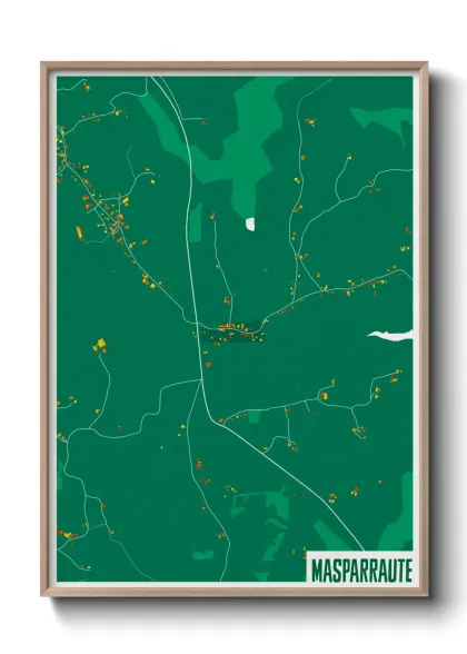 Une affiche de carte sur Masparraute