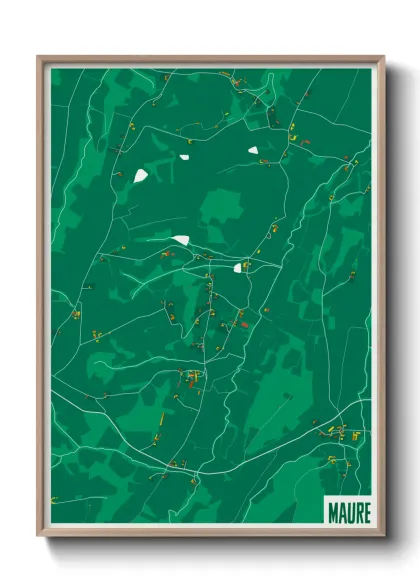 Une affiche de carte sur Maure