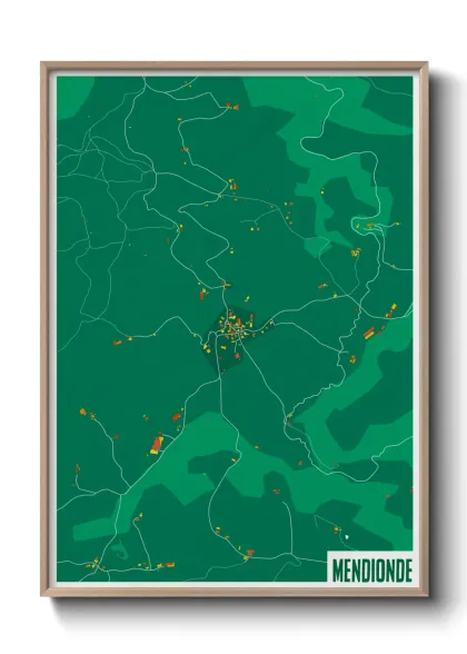 Une affiche de carte sur Mendionde