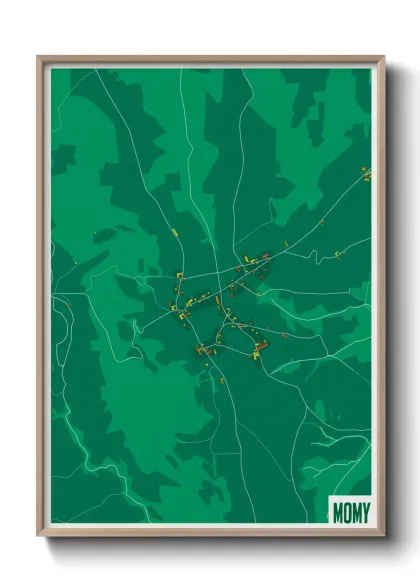 Une affiche de carte sur Momy
