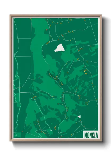 Une affiche de carte sur Moncla