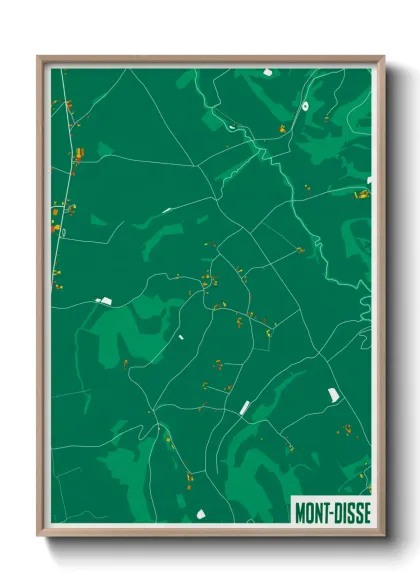 Une affiche de carte sur Mont-Disse