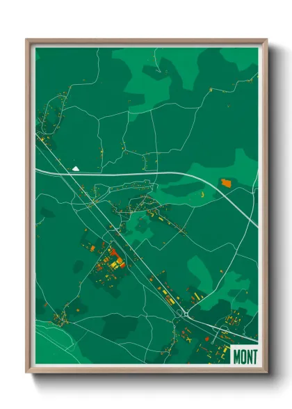 Une affiche de carte sur Mont