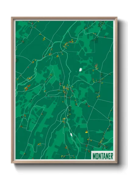 Une affiche de carte sur Montaner