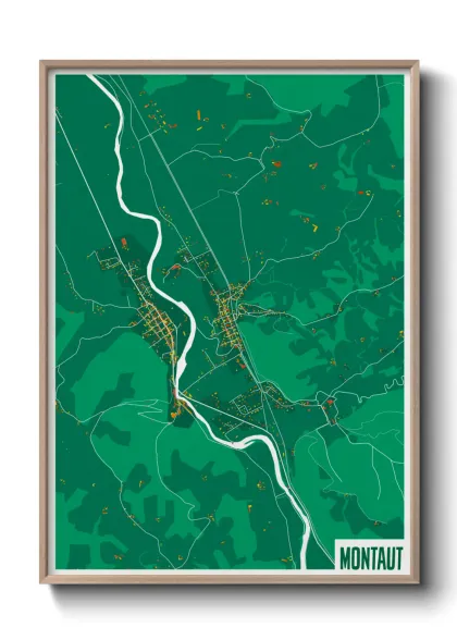 Une affiche de carte sur Montaut