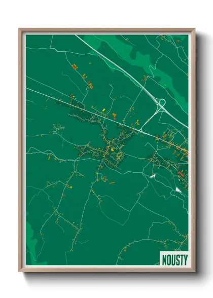 Une affiche de carte sur Nousty