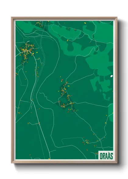 Une affiche de carte sur Oraàs