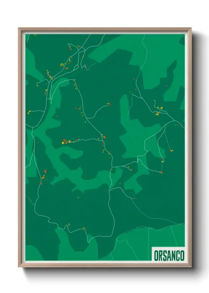 Une affiche de carte sur Orsanco