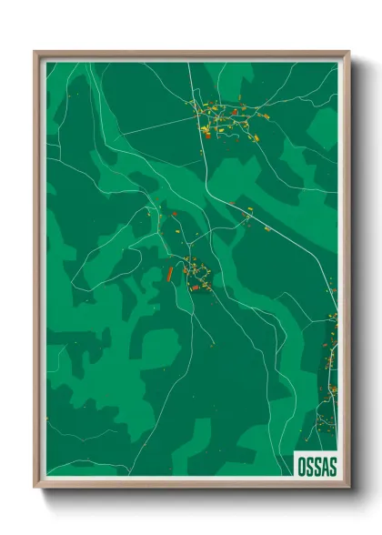 Une affiche de carte sur Ossas