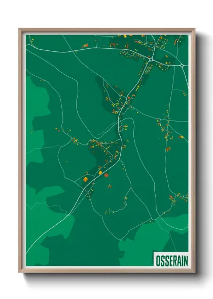 Une affiche de carte sur Osserain