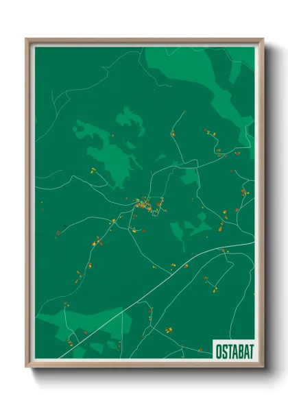 Une affiche de carte sur Ostabat