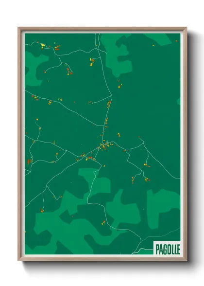 Une affiche de carte sur Pagolle