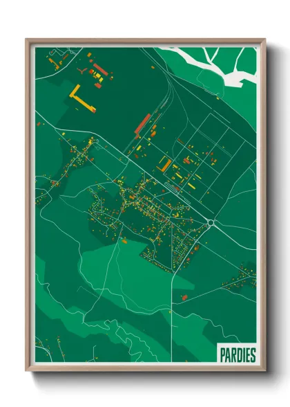 Une affiche de carte sur Pardies