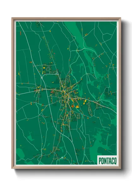 Une affiche de carte sur Pontacq