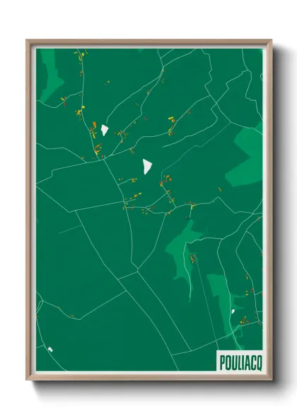 Une affiche de carte sur Pouliacq