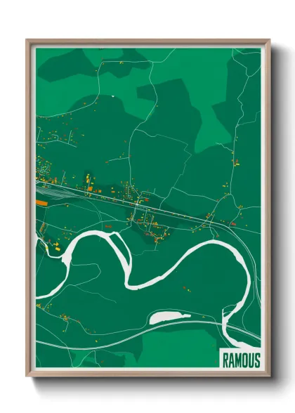 Une affiche de carte sur Ramous