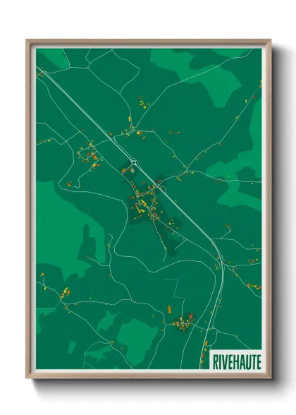 Une affiche de carte sur Rivehaute