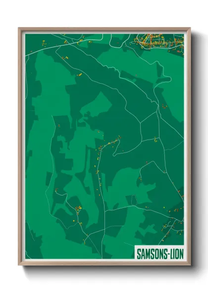 Une affiche de carte sur Samsons-Lion