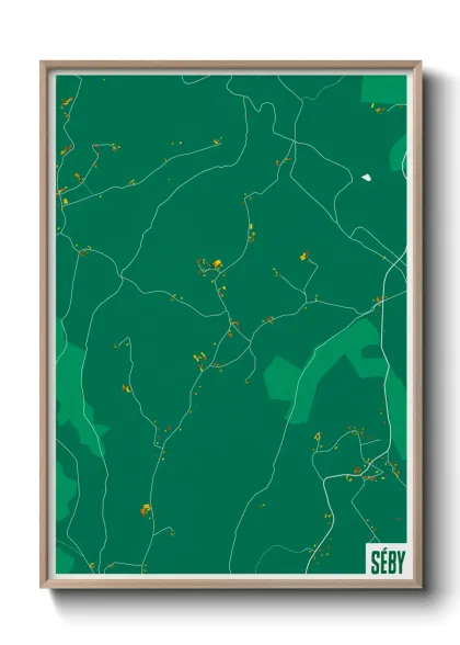 Une affiche de carte sur Séby
