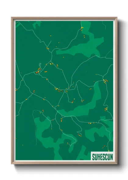 Une affiche de carte sur Suhescun
