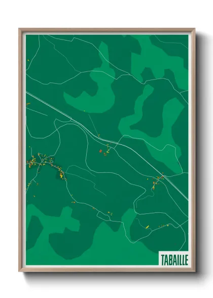 Une affiche de carte sur Tabaille