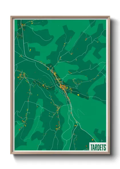 Une affiche de carte sur Tardets