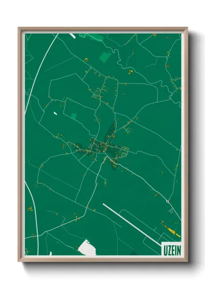 Une affiche de carte sur Uzein