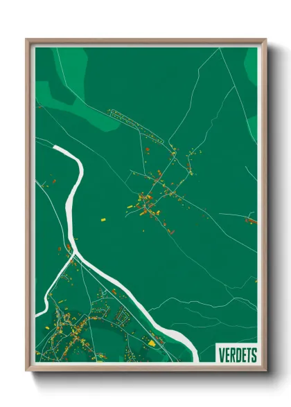 Une affiche de carte sur Verdets