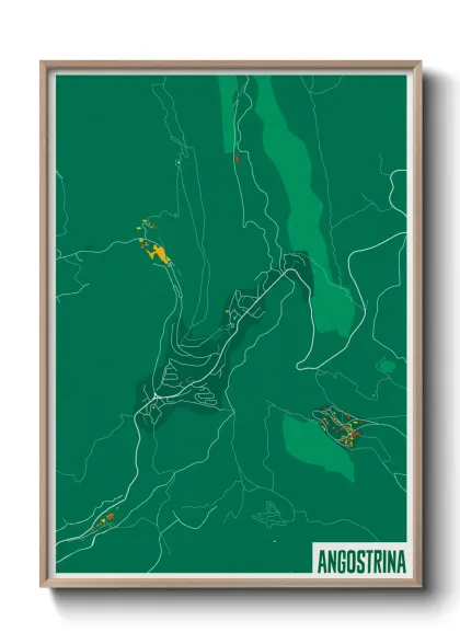 Une affiche de carte sur Angostrina