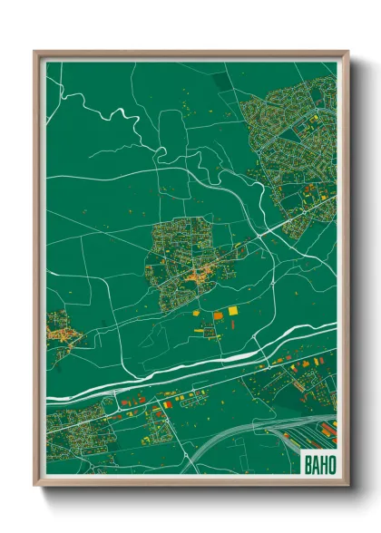 Une affiche de carte sur Baho