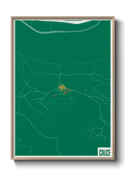 Une affiche de carte sur Calce
