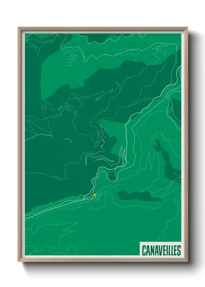 Une affiche de carte sur Canaveilles