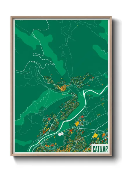 Une affiche de carte sur Catllar
