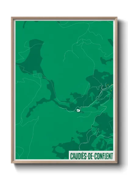 Une affiche de carte sur Caudiès-de-Conflent
