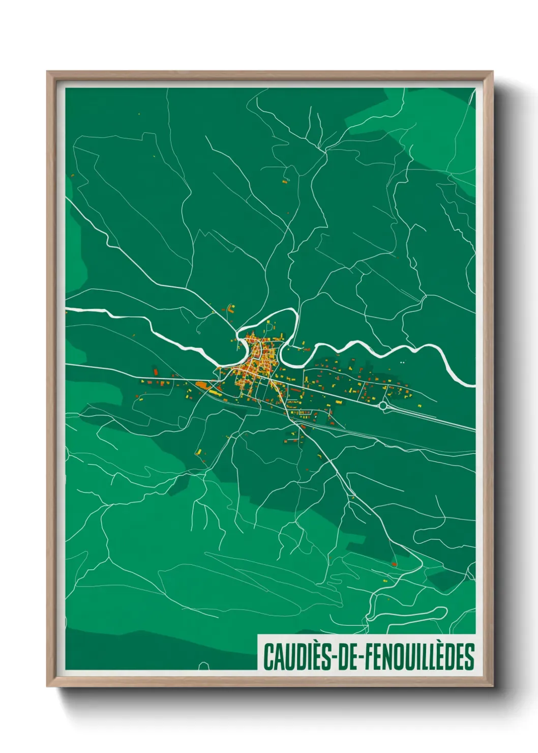 Un poster carteCaudiès-de-Fenouillèdes